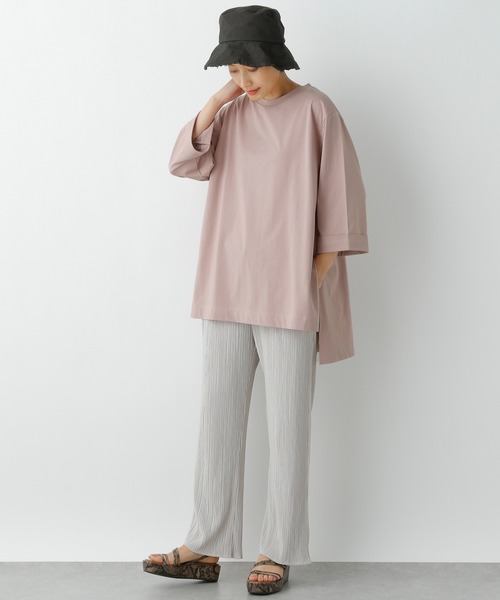 LEPSIM(レプシィム)の「マルチ機能チュニック(8分袖) 954518(Tシャツ/カットソー・レディース・ブラック/ブラウン/オフホワイト/ピンク・FREE)」の17枚目の写真