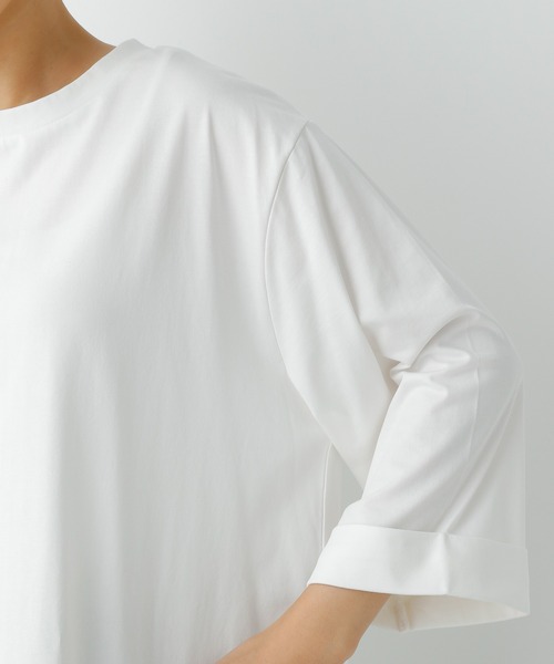 LEPSIM(レプシィム)の「マルチ機能チュニック(8分袖) 954518(Tシャツ/カットソー・レディース・ブラック/ブラウン/オフホワイト/ピンク・FREE)」の8枚目の写真