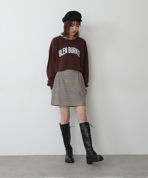 FREE'S MART（フリーズマート）の「◆カレッジロゴ長袖短丈スウェット（スウェット・レディース・ホワイト/ブラウン/グレー・FREE）」の14枚目の写真