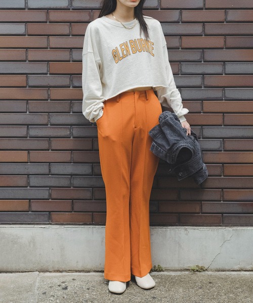 FREE'S MART（フリーズマート）の「◆カレッジロゴ長袖短丈スウェット（スウェット・レディース・ホワイト/ブラウン/グレー・FREE）」の15枚目の写真