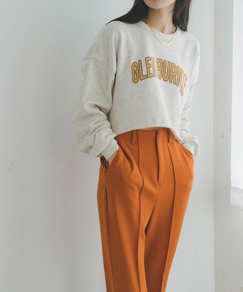 FREE'S MART（フリーズマート）の「◆カレッジロゴ長袖短丈スウェット（スウェット・レディース・ホワイト/ブラウン/グレー・FREE）」の16枚目の写真