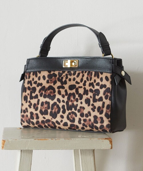 美人百花11月号掲載 サイドリボンメタルミニ ショルダー バッグ