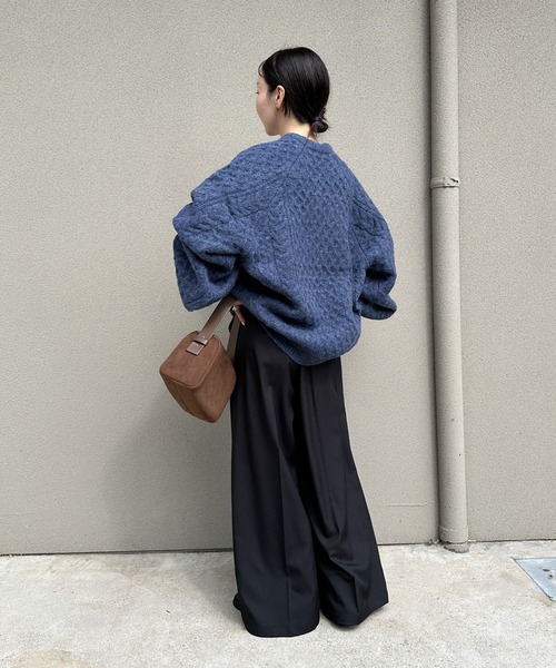 サイズ展開あり】オーバーサイズハニカムニット（ニット