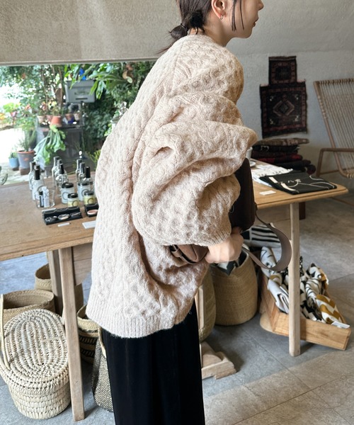 select MOCA byson オーバーサイズハニカムニット セール】オーバーサイズハニカムニット（ニット/セーター）｜select