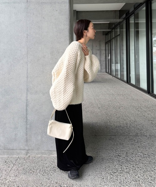 セール】【サイズ展開あり】オーバーサイズハニカムニット（ニット