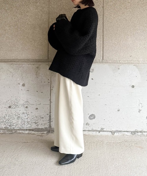 セール】【サイズ展開あり】オーバーサイズハニカムニット（ニット