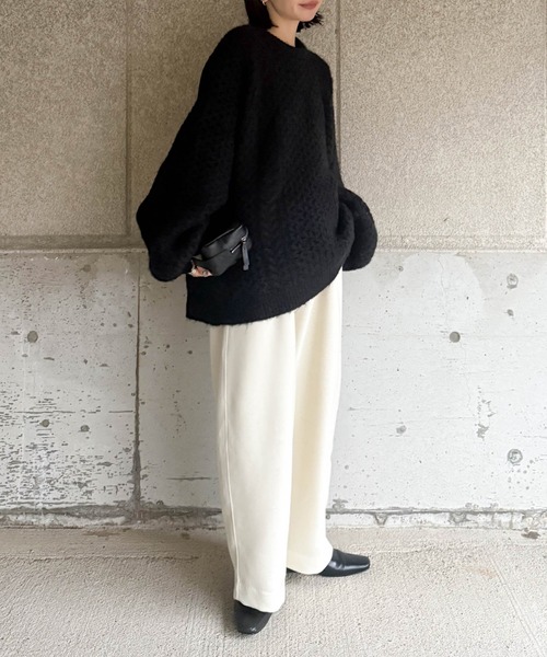 セール】オーバーサイズハニカムニット（ニット/セーター）｜select