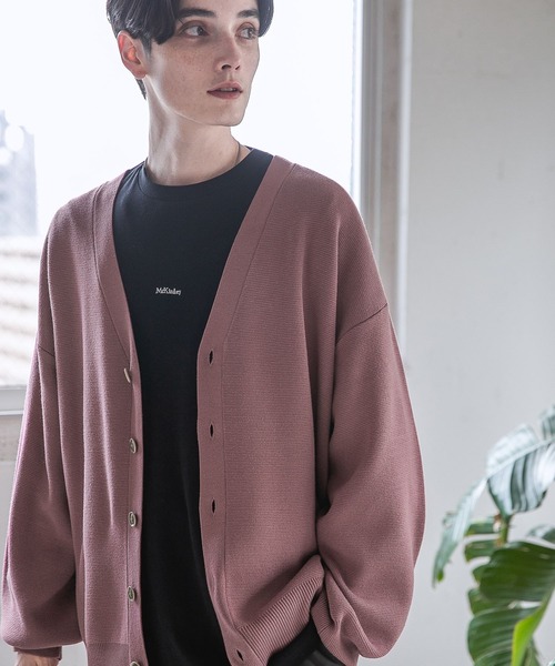 RAGEBLUE（レイジブルー）の「ミラノリブカーデ/214807（カーディガン/ボレロ・メンズ・ブラック/グレー/グリーン/オフホワイト/イエロー/オレンジ/ブルー/ブルー系その他/ダークグリーン/ピンク・MEDIUM/LARGE）」の9枚目の写真