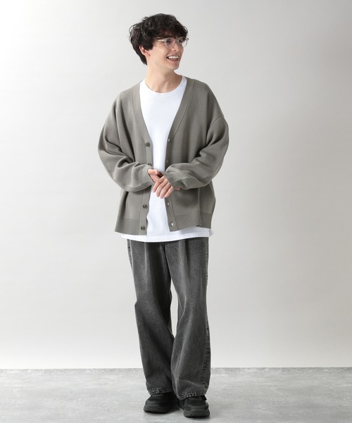 RAGEBLUE（レイジブルー）の「ミラノリブカーデ/214807（カーディガン/ボレロ・メンズ・ブラック/グレー/グリーン/オフホワイト/イエロー/オレンジ/ブルー/ブルー系その他/ダークグリーン/ピンク・MEDIUM/LARGE）」の19枚目の写真