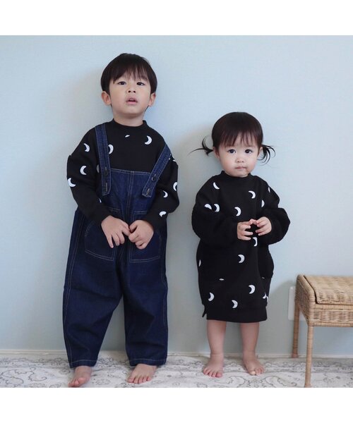 BREEZE（ブリーズ）の「WEB限定 ゆるサロペット（サロペット/オーバーオール・キッズ・ベージュ/チャコール/インディゴブルー・90/110/80/70/100/130/120）」の10枚目の写真