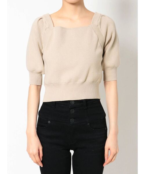 EMODA(エモダ)の「バックタイコンパクトニット(ニット/セーター・レディース・ブラック/ベージュ/パープル・FREE)」の20枚目の写真