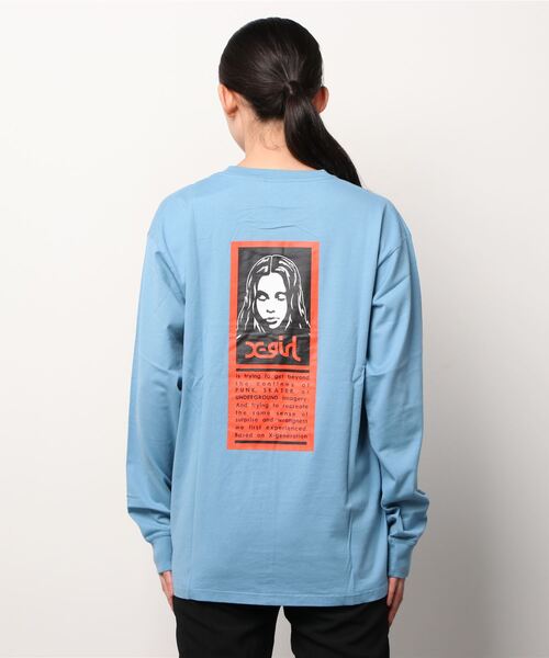 X-girl(エックスガール)の「WORDS FACE L/S TEE(Tシャツ/カットソー・レディース・ホワイト/ライトブルー/ブラック/ブラウン・SMALL/MEDIUM/LARGE/X-LARGE)」の8枚目の写真
