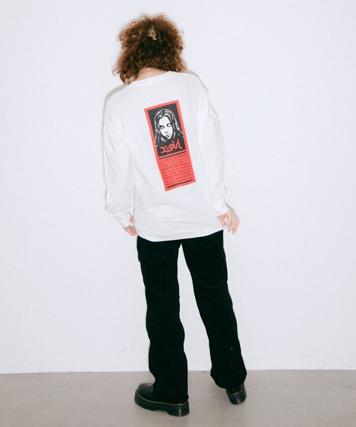 X-girl(エックスガール)の「WORDS FACE L/S TEE(Tシャツ/カットソー・レディース・ホワイト/ライトブルー/ブラック/ブラウン・SMALL/MEDIUM/LARGE/X-LARGE)」の14枚目の写真