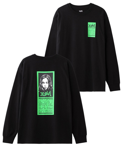 X-girl(エックスガール)の「WORDS FACE L/S TEE(Tシャツ/カットソー・レディース・ホワイト/ライトブルー/ブラック/ブラウン・SMALL/MEDIUM/LARGE/X-LARGE)」の12枚目の写真
