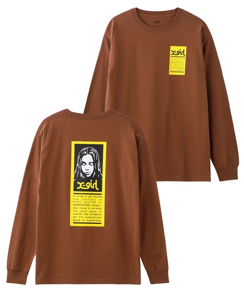 X-girl(エックスガール)の「WORDS FACE L/S TEE(Tシャツ/カットソー・レディース・ホワイト/ライトブルー/ブラック/ブラウン・SMALL/MEDIUM/LARGE/X-LARGE)」の11枚目の写真