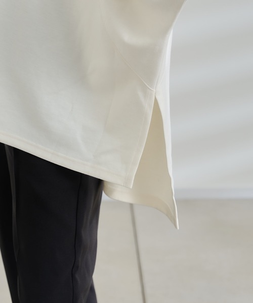 DouDou(ドゥドゥ)の「【WEB限定】ポンチョプルオーバー(Tシャツ/カットソー・レディース・ブラック/オフホワイト/キャメル・FREE)」の10枚目の写真