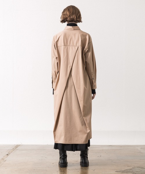 ALLUMER（アリュメール）の「N/Cツイルステッチワークシャツワンピース（シャツワンピース・レディース・ブラック/ベージュ・1）」の13枚目の写真