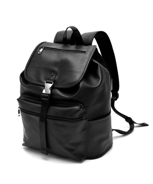 DEVICE（デバイス）の「【インフルエンサー こーせ＆ぬこコラボ】Rename フェイクレザー  ギャザーデザイン バックパック リュックサック（バックパック/リュック・レディース・ブラック・FREE）」の14枚目の写真