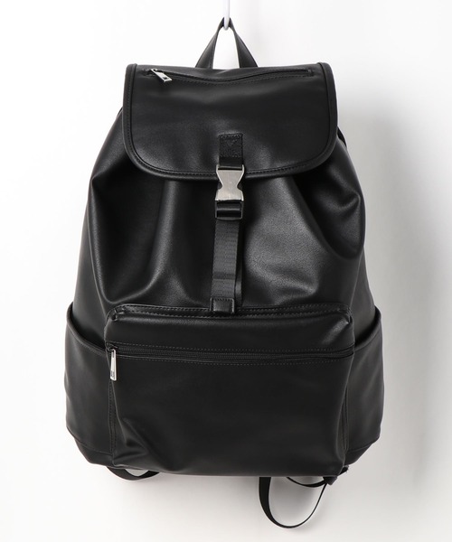 DEVICE（デバイス）の「【インフルエンサー こーせ＆ぬこコラボ】Rename フェイクレザー  ギャザーデザイン バックパック リュックサック（バックパック/リュック・レディース・ブラック・FREE）」の15枚目の写真