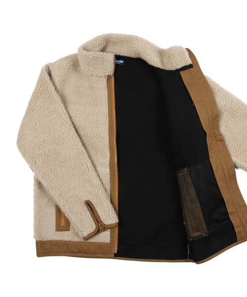 KAVU（カブー）の「【A&Fカントリー別注】KAVU/カブー BOA JACKET/ボアジャケット（ブルゾン・メンズ・ネイビー/ブラウン・MEDIUM/LARGE/X-LARGE/SMALL）」の4枚目の写真