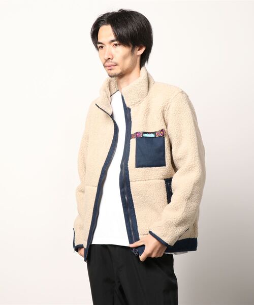KAVU（カブー）の「【A&Fカントリー別注】KAVU/カブー BOA JACKET/ボアジャケット（ブルゾン・メンズ・ネイビー/ブラウン・MEDIUM/LARGE/X-LARGE/SMALL）」の18枚目の写真