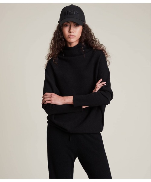 ALLSAINTS（オールセインツ）の「RIDLEY CASHMERE BLEND JUMPER | RIDLEY カシミヤ ブレンド ニット・セーター（ニット/セーター・レディース・ブラック/ホワイト系・M/S/XS）」の2枚目の写真