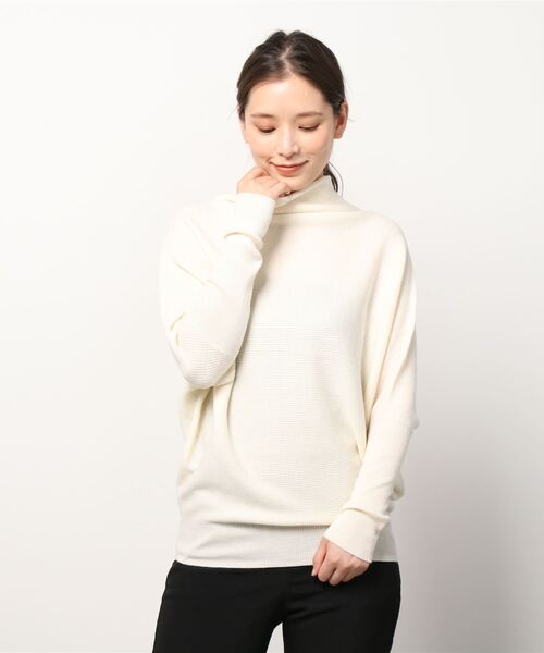 ALLSAINTS（オールセインツ）の「RIDLEY CASHMERE BLEND JUMPER | RIDLEY カシミヤ ブレンド ニット・セーター（ニット/セーター・レディース・ブラック/ホワイト系・M/S/XS）」の6枚目の写真