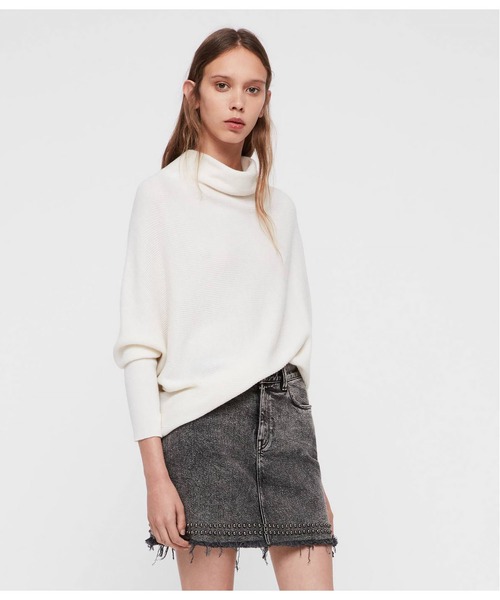 ALLSAINTS（オールセインツ）の「RIDLEY CASHMERE BLEND JUMPER | RIDLEY カシミヤ ブレンド ニット・セーター（ニット/セーター・レディース・ブラック/ホワイト系・M/S/XS）」の13枚目の写真