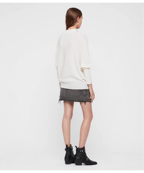ALLSAINTS（オールセインツ）の「RIDLEY CASHMERE BLEND JUMPER | RIDLEY カシミヤ ブレンド ニット・セーター（ニット/セーター・レディース・ブラック/ホワイト系・M/S/XS）」の12枚目の写真