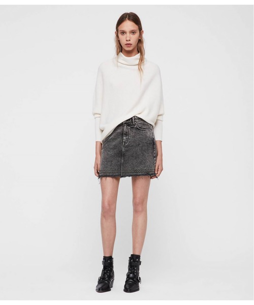 ALLSAINTS（オールセインツ）の「RIDLEY CASHMERE BLEND JUMPER | RIDLEY カシミヤ ブレンド ニット・セーター（ニット/セーター・レディース・ブラック/ホワイト系・M/S/XS）」の11枚目の写真