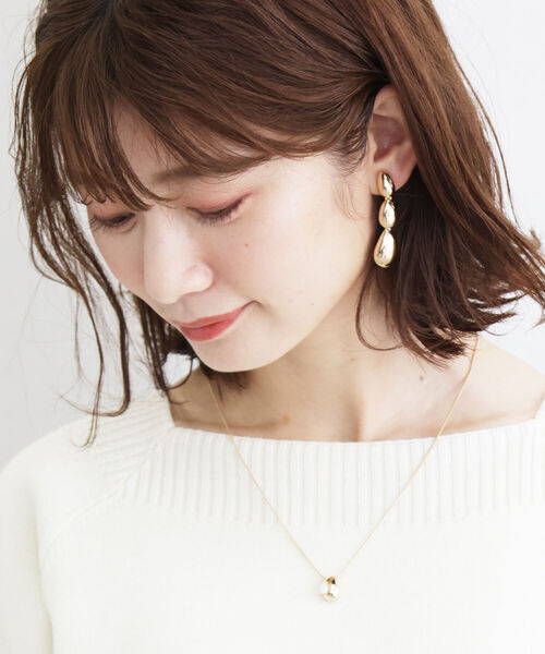 BEAMS HEART（ビームスハート）の「BEAMS HEART / メタルグレーン イヤリング（イヤリング・レディース・ゴールド/シルバー・ONE SIZE）」の7枚目の写真