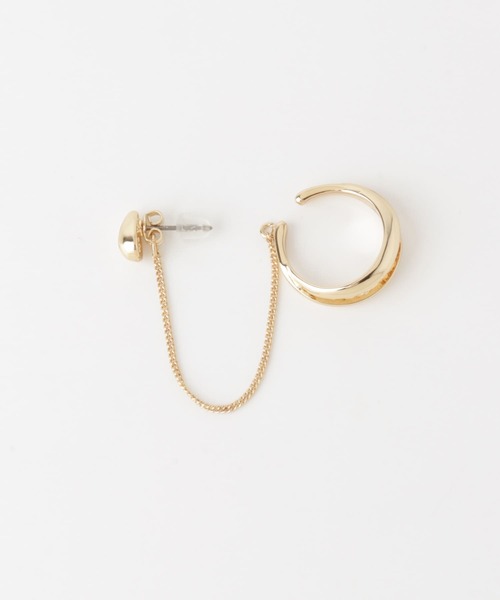 SMELLY（スメリー）の「ミニメタルチェーンツナガリイヤカフピアス（ピアス（両耳用）・レディース・ゴールド・-）」の5枚目の写真