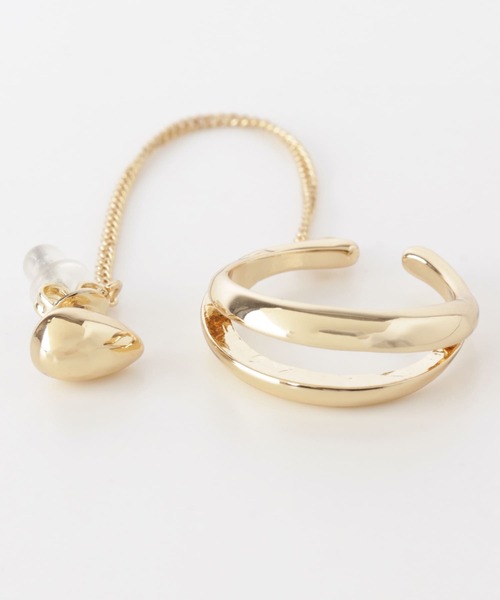 SMELLY（スメリー）の「ミニメタルチェーンツナガリイヤカフピアス（ピアス（両耳用）・レディース・ゴールド・-）」の6枚目の写真