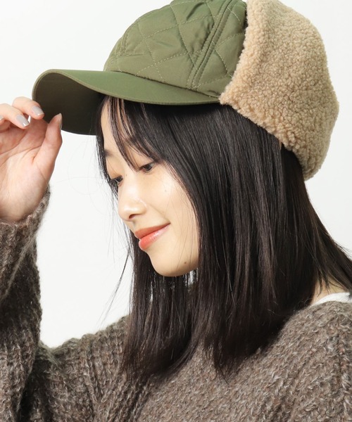 salle de bal（サルデバル）の「キルティングボア付キャップ SPH C30548 SPI（キャップ・レディース・ベージュ/ブラック/オリーブドラブ・FREE）」の8枚目の写真