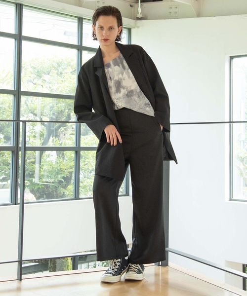 ANT（アント）の「マニッシュシルエット3Bダブルジャケット【ANT】（テーラードジャケット・レディース・ブラック/グレー/イエロー・FREE）」の4枚目の写真