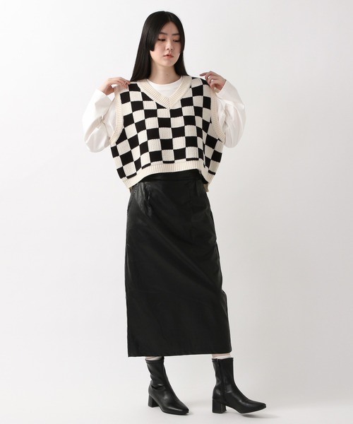 ALAND（エーランド）の「3.3Field Trip／チェッカーショートVEST　2256104（ベスト・レディース・ブラック/パープル・FREE）」の11枚目の写真