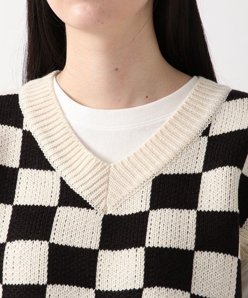 ALAND（エーランド）の「3.3Field Trip／チェッカーショートVEST　2256104（ベスト・レディース・ブラック/パープル・FREE）」の10枚目の写真