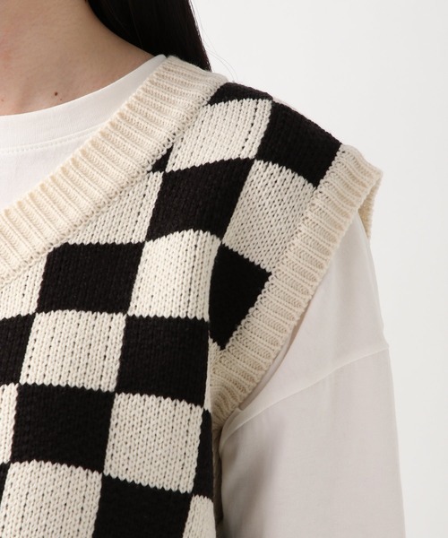 ALAND（エーランド）の「3.3Field Trip／チェッカーショートVEST　2256104（ベスト・レディース・ブラック/パープル・FREE）」の4枚目の写真