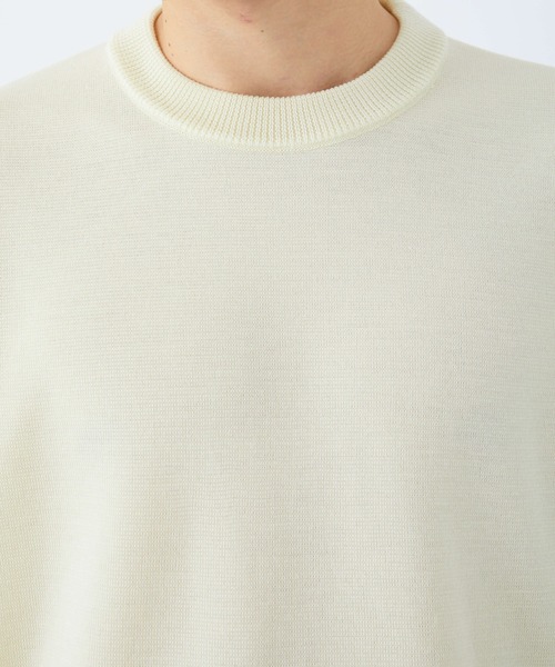 WRAPINKNOT（ラッピンノット）の「STUDIOUS別注 奇跡のクルーネック（ニット/セーター・メンズ・ライトグレー/ブラウン/グリーン/ブラック/オフホワイト・3/4/2）」の15枚目の写真