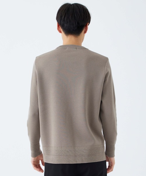WRAPINKNOT（ラッピンノット）の「STUDIOUS別注 奇跡のクルーネック（ニット/セーター・メンズ・ライトグレー/ブラウン/グリーン/ブラック/オフホワイト・3/4/2）」の12枚目の写真