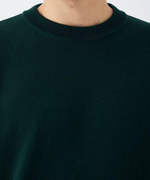 WRAPINKNOT（ラッピンノット）の「STUDIOUS別注 奇跡のクルーネック（ニット/セーター・メンズ・ライトグレー/ブラウン/グリーン/ブラック/オフホワイト・3/4/2）」の18枚目の写真