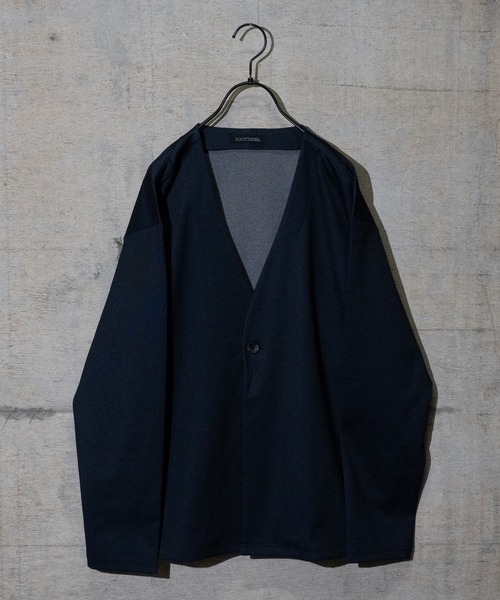 JOHN'S CLOSET(ジョンズクローゼット)の「【3】ROOT THREE MVSニットノーカラージャケット(テーラードジャケット・メンズ・ネイビー/グレー・MEDIUM/LARGE/X-LARGE)」の2枚目の写真