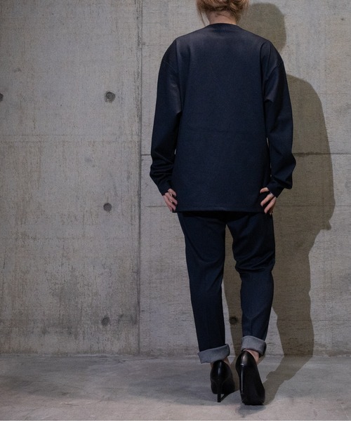 JOHN'S CLOSET(ジョンズクローゼット)の「【3】ROOT THREE MVSニットノーカラージャケット(テーラードジャケット・メンズ・ネイビー/グレー・MEDIUM/LARGE/X-LARGE)」の14枚目の写真