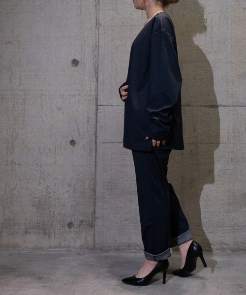 JOHN'S CLOSET(ジョンズクローゼット)の「【3】ROOT THREE MVSニットノーカラージャケット(テーラードジャケット・メンズ・ネイビー/グレー・MEDIUM/LARGE/X-LARGE)」の13枚目の写真