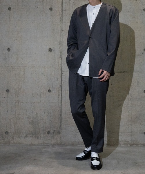 JOHN'S CLOSET(ジョンズクローゼット)の「【3】ROOT THREE MVSニットノーカラージャケット(テーラードジャケット・メンズ・ネイビー/グレー・MEDIUM/LARGE/X-LARGE)」の9枚目の写真