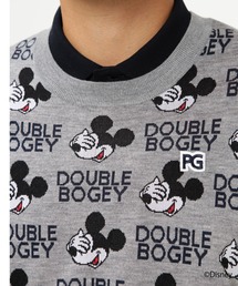 【パーリーゲイツ】ミッキーDOUBLE BOGEY クルーネックニットサイズ1 パーリーゲイツ】ミッキーDOUBLE BOGEY クルーネックニット