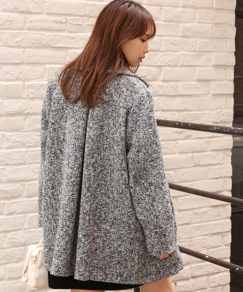 one after another NICE CLAUP(ワンアフターアナザーナイスクラップ)の「アソート柄のダブルジャケットコート(その他アウター・レディース・オフホワイト/グレー系その他/グリーン系その他・FREE)」の16枚目の写真