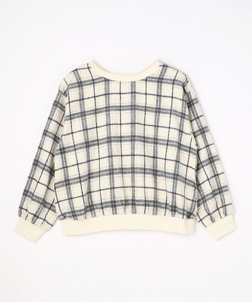 179/WG（イチナナキュウダブルジー）の「シャギーチェックプルオーバー【前後2WAY】（シャツ/ブラウス・レディース・ブラウン/ネイビー/オフホワイト・MEDIUM）」の8枚目の写真