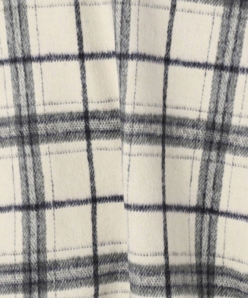 179/WG（イチナナキュウダブルジー）の「シャギーチェックプルオーバー【前後2WAY】（シャツ/ブラウス・レディース・ブラウン/ネイビー/オフホワイト・MEDIUM）」の15枚目の写真