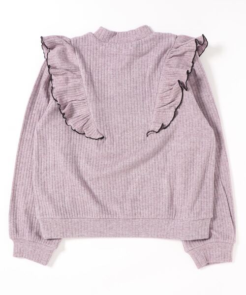 Lindsay（リンジィ）の「肩フリルニット（ニット/セーター・キッズ・プラム・M）」の2枚目の写真